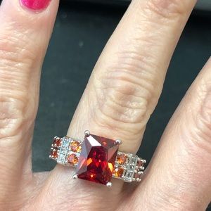 Red Gemstone Fashion Ring